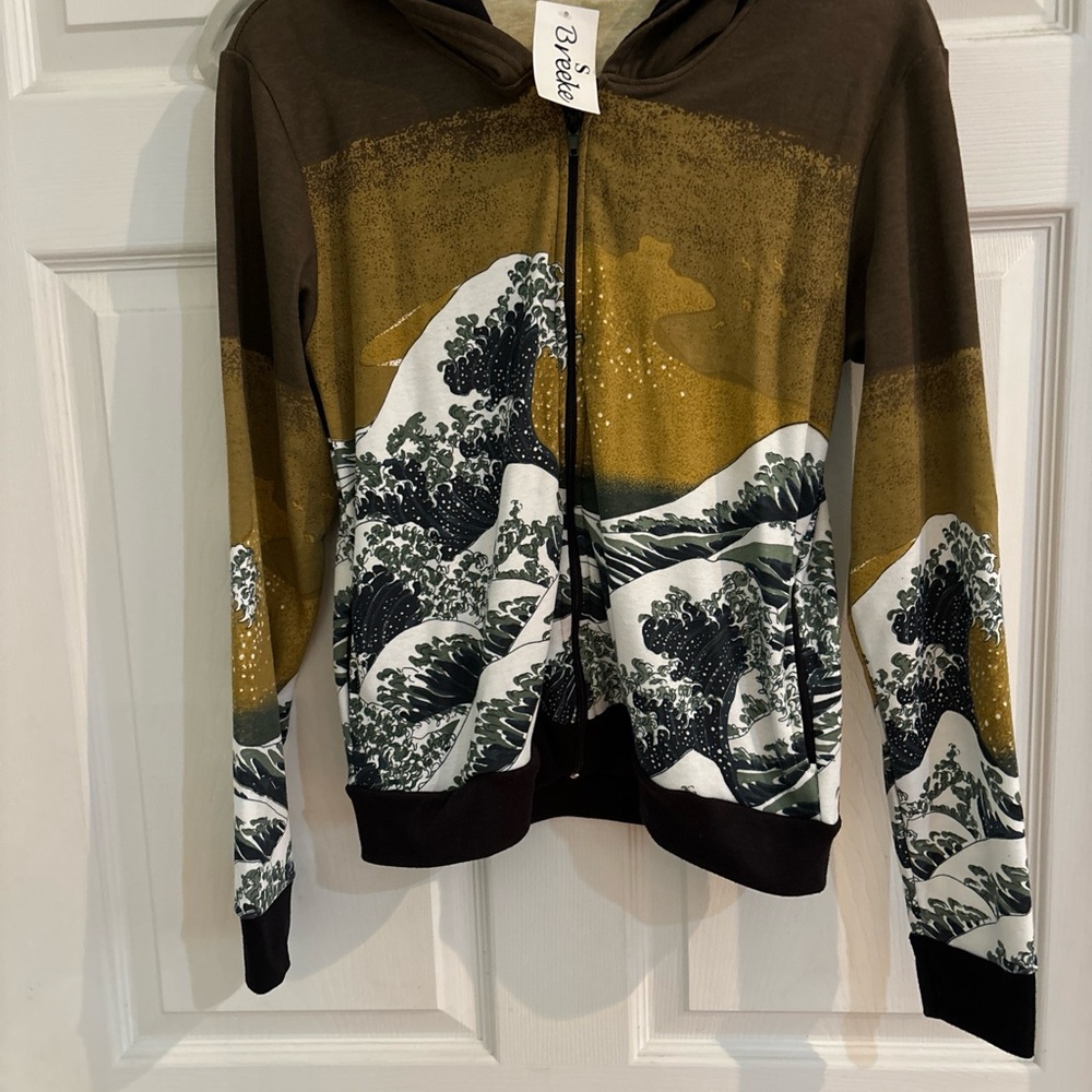 Breekes Zip Front Hoodie Size Small NWT
